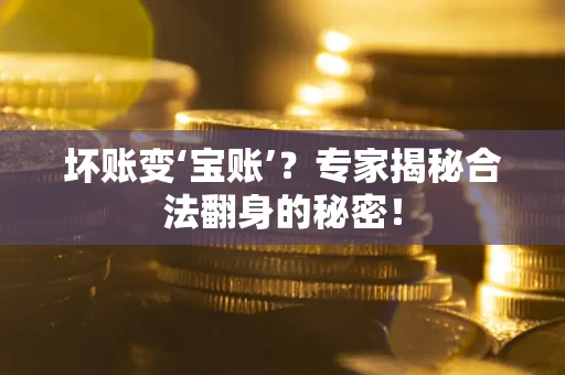 济南坏账变‘宝账’？专家揭秘合法翻身的秘密！