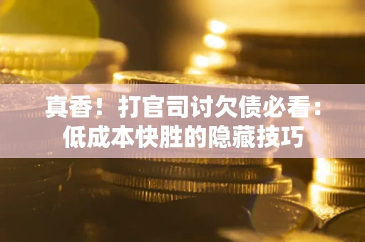 济南真香！打官司讨欠债必看：低成本快胜的隐藏技巧